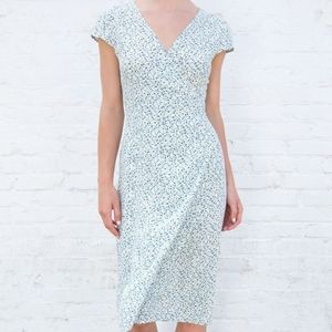 Brandy Melville Midi Wrap Dress Blue Floral